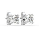 Load image into Gallery viewer, Solitaire Round Lab Grown Diamond Studs Earrings by Stefee