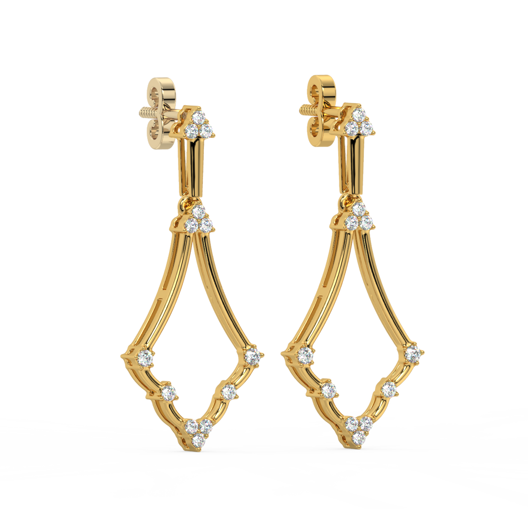 Glitter Streams Lab Grown Diamond Drop Earrings by Stefee Jewels