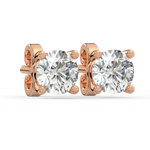 Load image into Gallery viewer, Solitaire Round Lab Grown Diamond Studs Earrings by Stefee