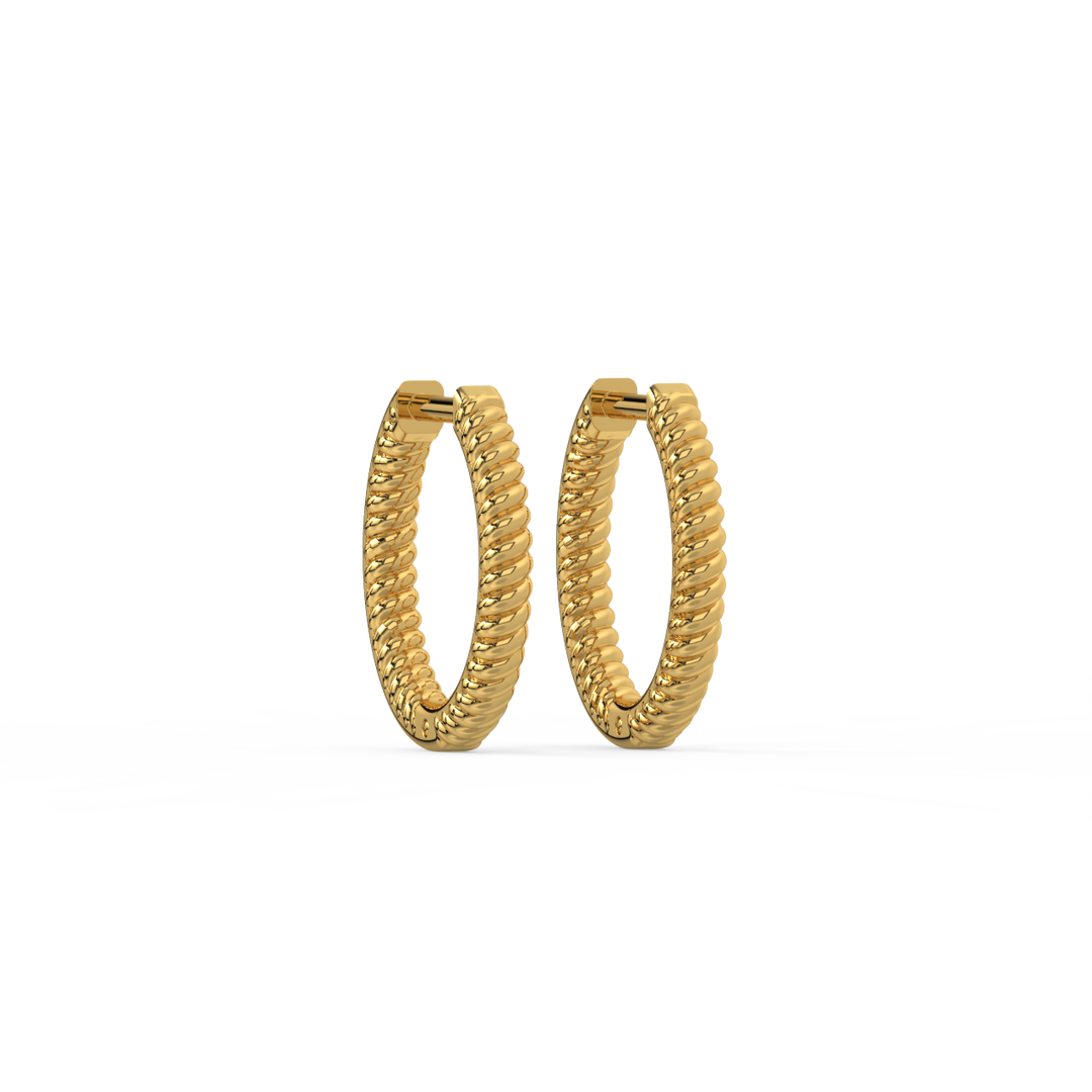 Braided Hoops Lab Grown Diamond Earrings by Stefee