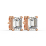 Load image into Gallery viewer, Solitaire Emerald Lab Grown Diamond Studs Earrings by Stefee