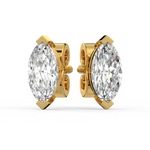 Load image into Gallery viewer, Solitaire Marquise Lab Grown Diamond Studs Earrings by Stefee