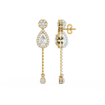 Load image into Gallery viewer, Round Lab Grown Diamond Danglers with String  By Stefee Jewels