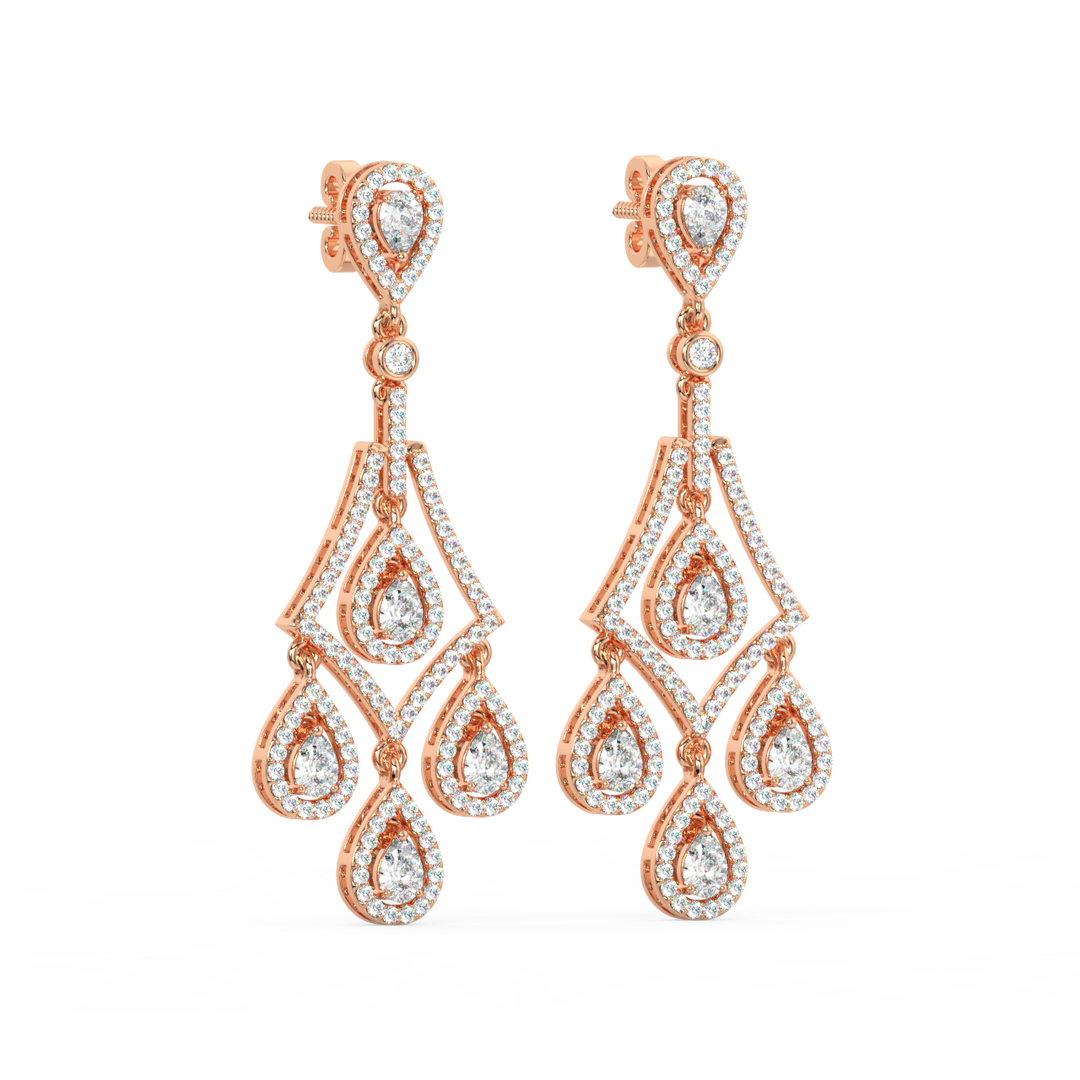 Sparkling Cubic  Lab Grown DiamondStuds By Stefee Jewels