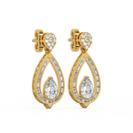 Load image into Gallery viewer, Subburst Pearl Lab Grown Diamond Drop Earrings by Stefee Jewels