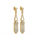 Load image into Gallery viewer, Dazzling Swirls Lab Grown Diamond Drop Earrings by Stefee Jewels