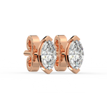 Load image into Gallery viewer, Solitaire Marquise Lab Grown Diamond Studs Earrings by Stefee