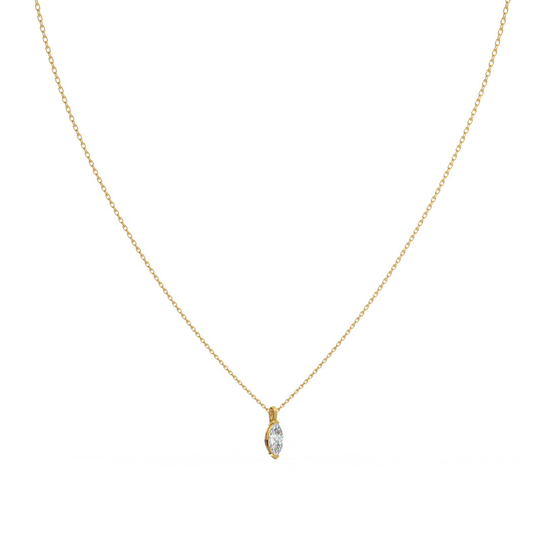 Solitaire Marquise Lab Grown Diamond Pendant by Stefee