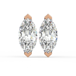 Load image into Gallery viewer, Solitaire Marquise Lab Grown Diamond Studs Earrings by Stefee