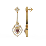 Load image into Gallery viewer, Radiant Loops Lab Grown Diamond Drop Earrings by Stefee Jewels