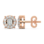 Load image into Gallery viewer, Round cut stud earrings By Stefee Jewels