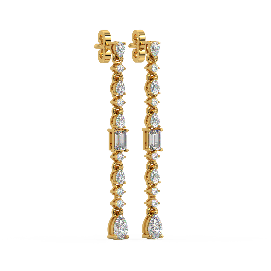 Diamond Fringe Earrings  Studs By Stefee Jewels