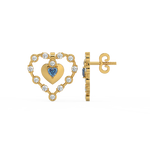 Load image into Gallery viewer, Connected Hearts  Lab Grown Diamond Studs By Stefee Jewels