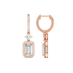 Load image into Gallery viewer, Emrald-Cut Drop  Lab Grown Diamond Earrings By Stefee Jewels
