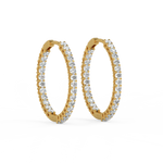 Load image into Gallery viewer, Lab Grown Diamond Hoop Earrings by Stefee