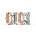 Load image into Gallery viewer, Solitaire Emerald Lab Grown Diamond Studs Earrings by Stefee