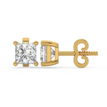 Load image into Gallery viewer, Solitaire Princess Lab Grown Diamond Studs Earrings by Stefee