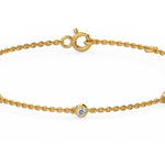 Load image into Gallery viewer, Bazel Set 5 Lab Grown Diamond Bracelet by Stefee