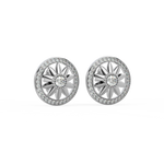 Load image into Gallery viewer, Radiant Round Lab Grown Diamond Studd Earrings by Stefee Jewels