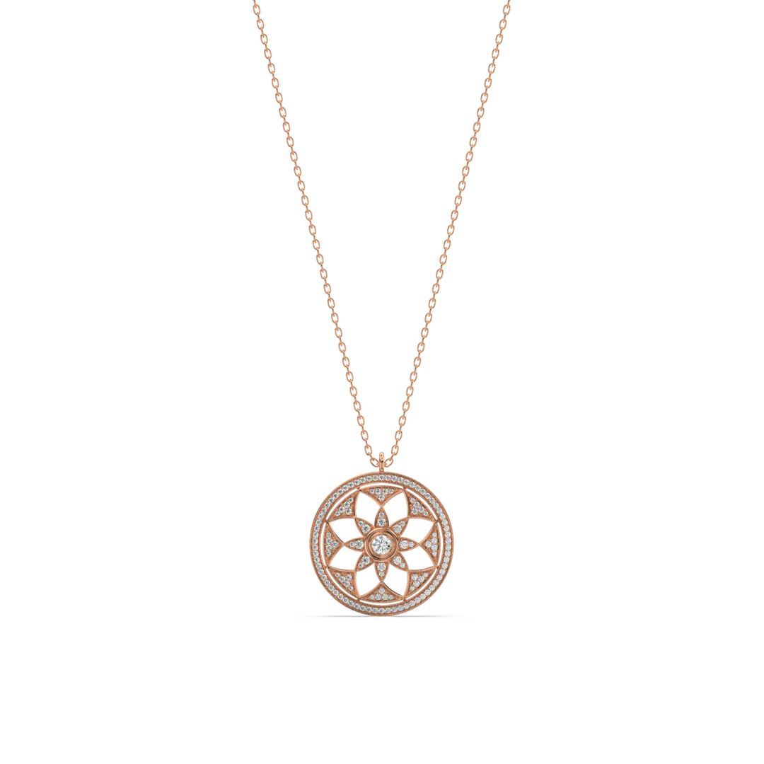 Bloom  Lab Grown Diamond Gem Pendant by Stefee Jewels