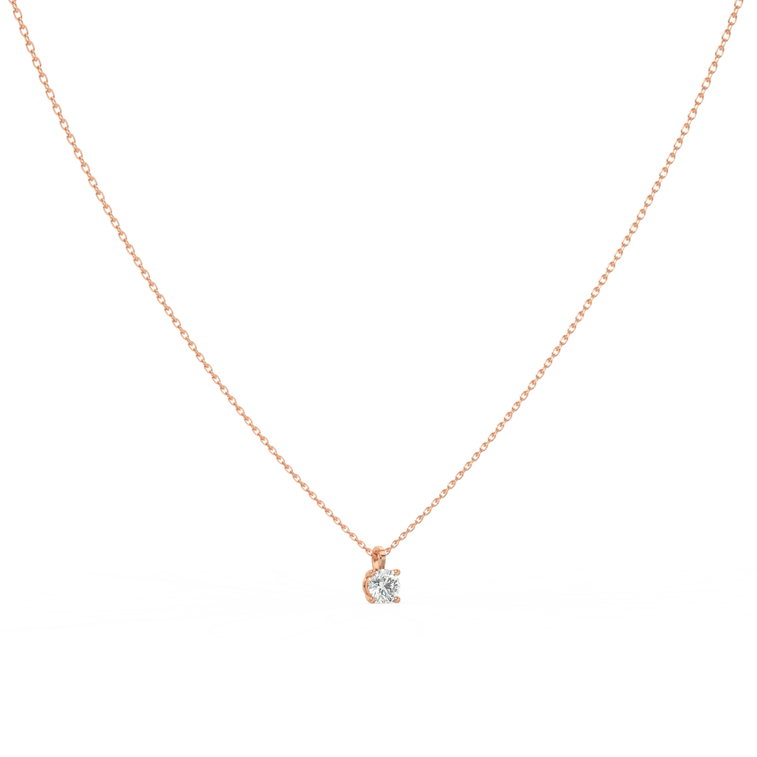 Solitaire Round Lab Grown Diamond Pendant by Stefee