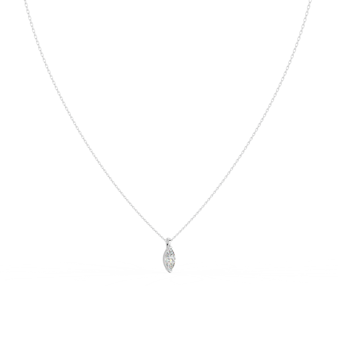 Solitaire Marquise Lab Grown Diamond Pendant by Stefee