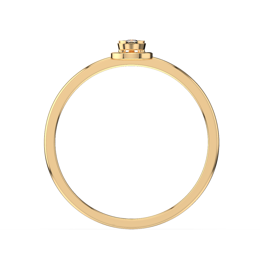 Pear Shaped with Round Clustered Lab Grown Diamond Ring by Stefee Jewels