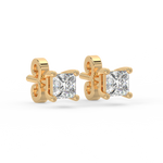 Load image into Gallery viewer, Solitaire Princess Lab Grown Diamond Studs Earrings by Stefee