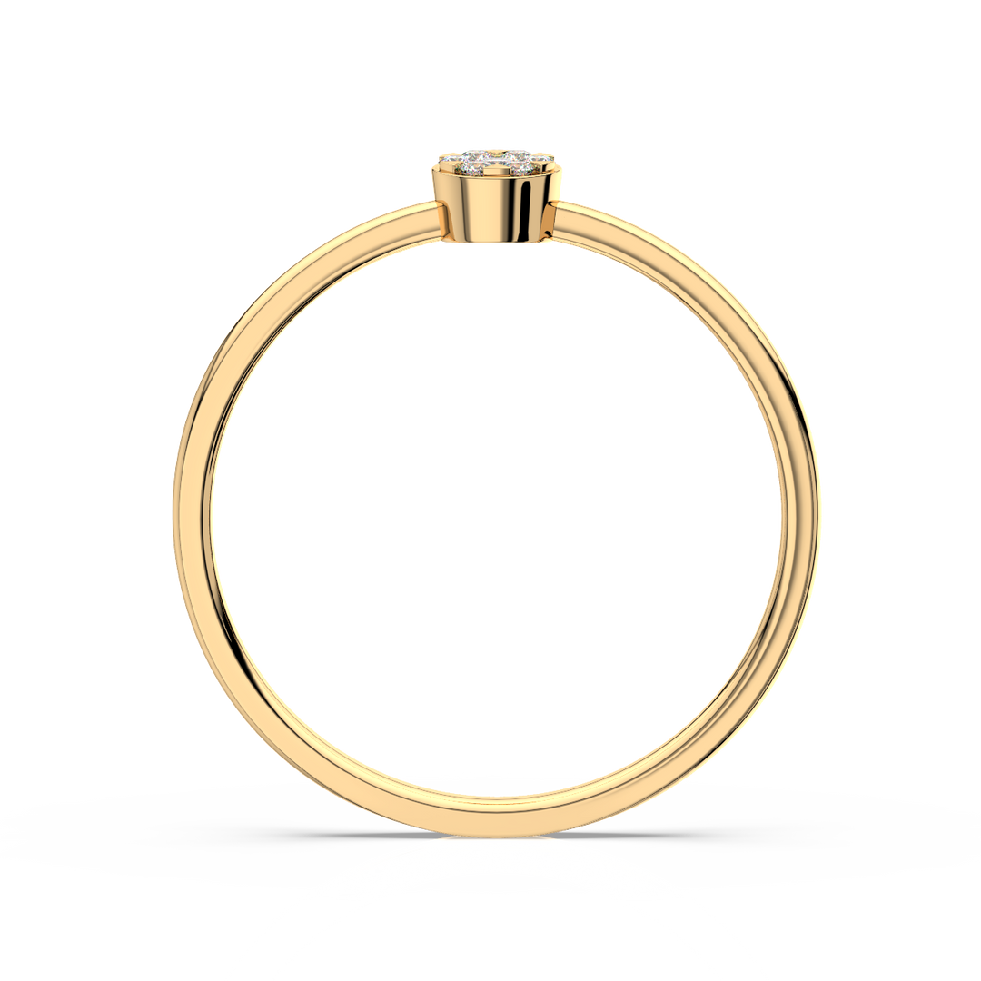 Cluster Ring Tiny Lab Grown Diamond Ring by Stefee Jewels
