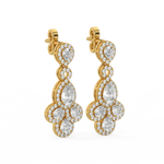 Load image into Gallery viewer, Sparkling Clustered Lab Grown Diamond  Danglers By Stefee Jewels