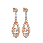 Load image into Gallery viewer, Lab Grown Diamond Halo  Cluster Stud Earrings By Stefee Jewels