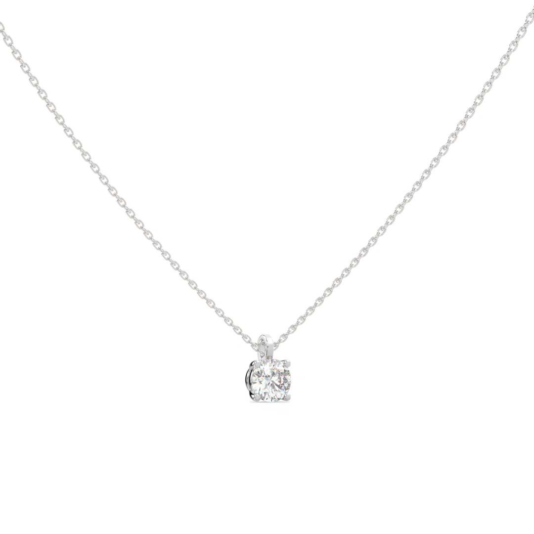 Solitaire Round Lab Grown Diamond Pendant by Stefee