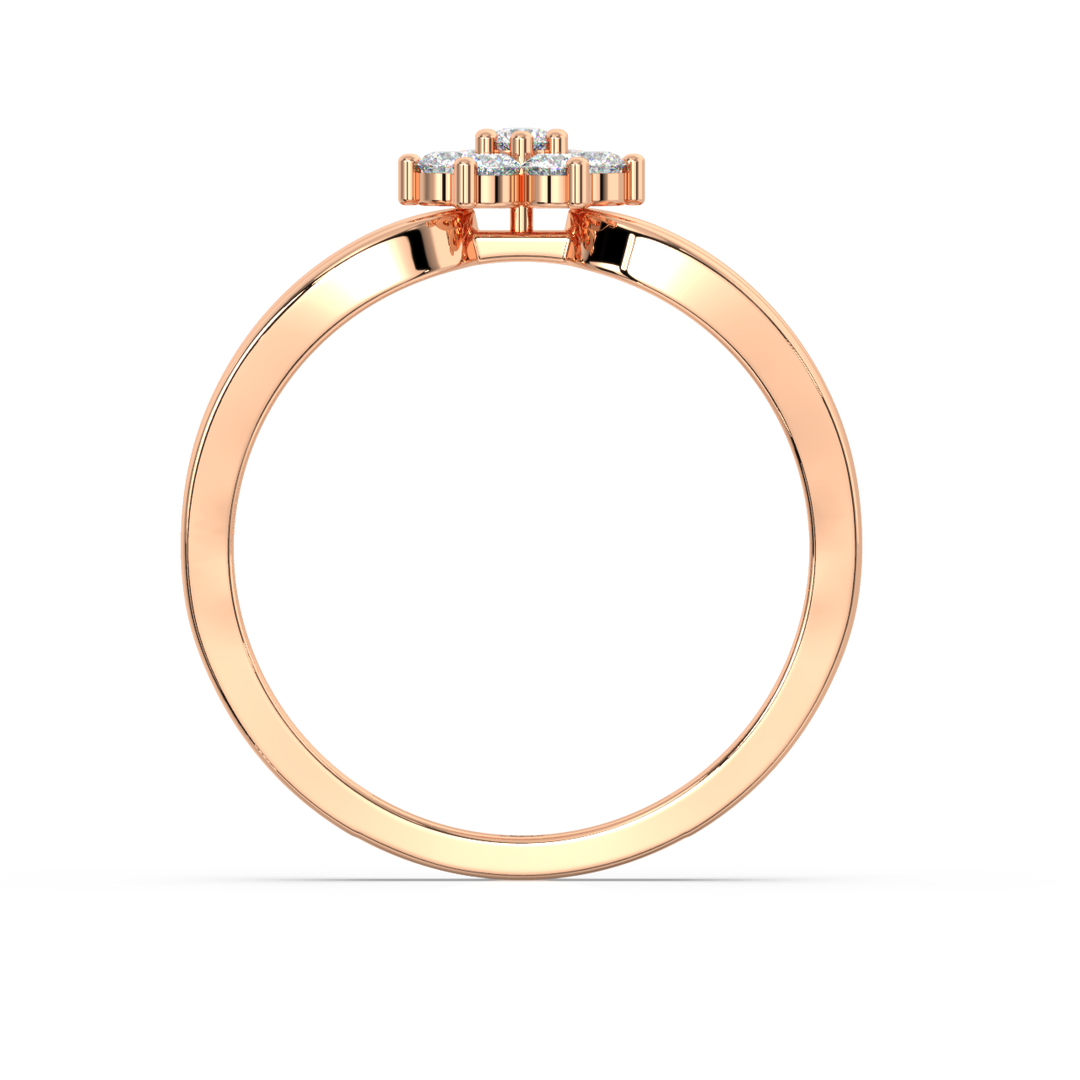 Halo-Star  Lab Grown Diamond Ring by Stefee Jewels