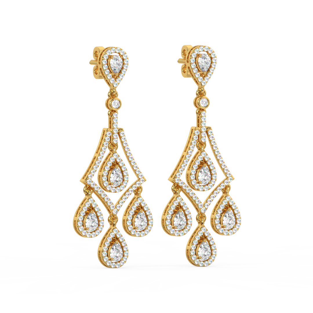 Sparkling Cubic  Lab Grown DiamondStuds By Stefee Jewels
