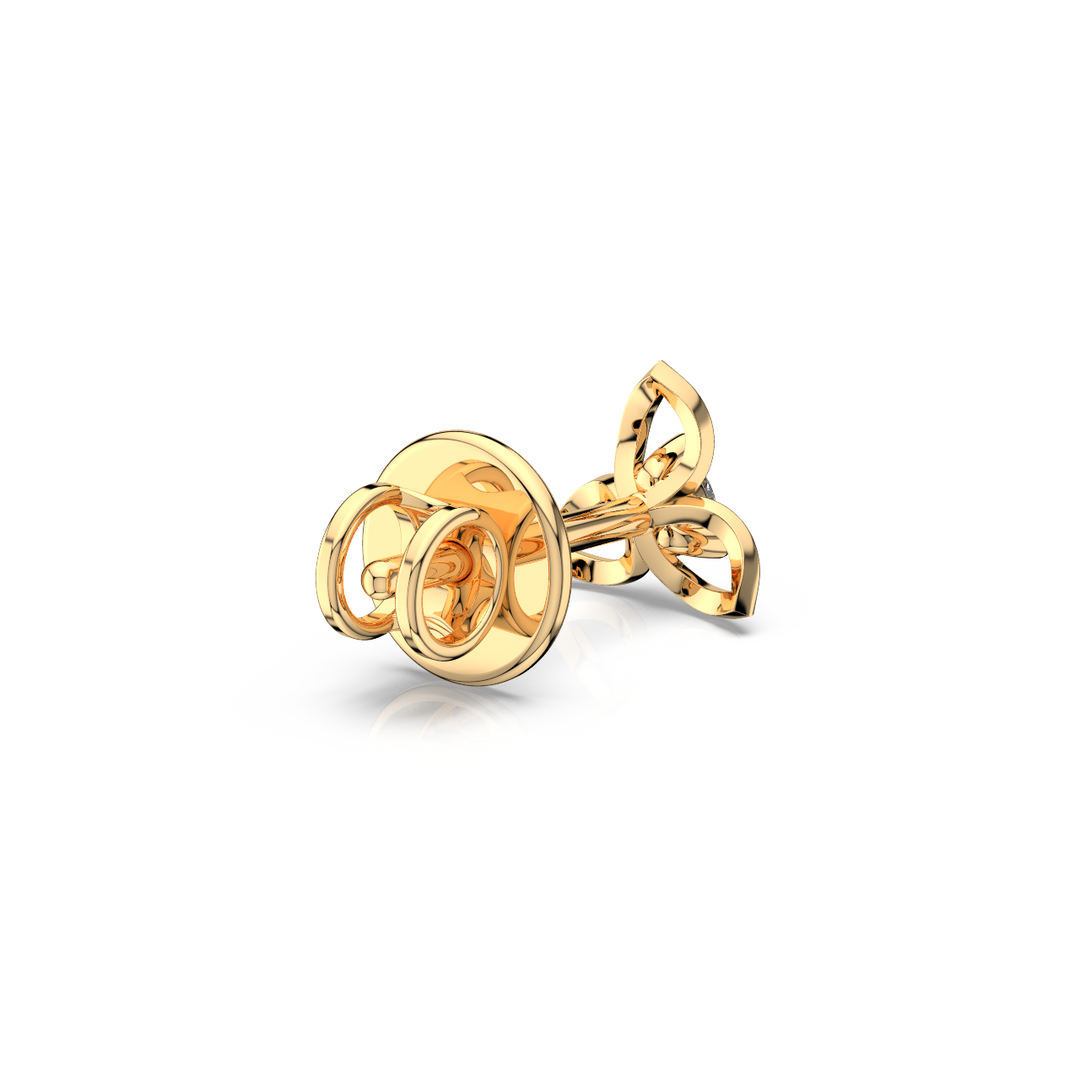 Open Petal Lab Grown Diamond Earrings by Stefee