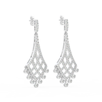 Load image into Gallery viewer, Timeless Sparkle Lab Grown Diamond Drop Earrings by Stefee Jewels