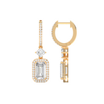 Load image into Gallery viewer, Emrald-Cut Drop  Lab Grown Diamond Earrings By Stefee Jewels