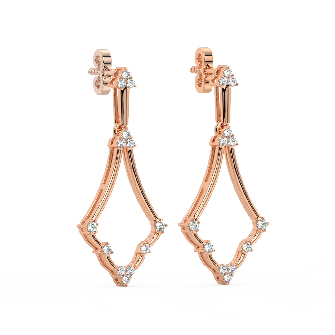 Glitter Streams Lab Grown Diamond Drop Earrings by Stefee Jewels