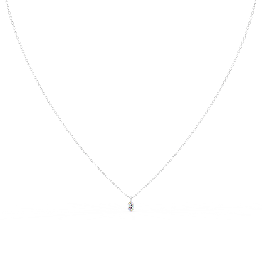 Solitaire Oval Lab Grown Diamond Pendant by Stefee