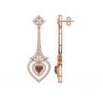 Load image into Gallery viewer, Radiant Loops Lab Grown Diamond Drop Earrings by Stefee Jewels