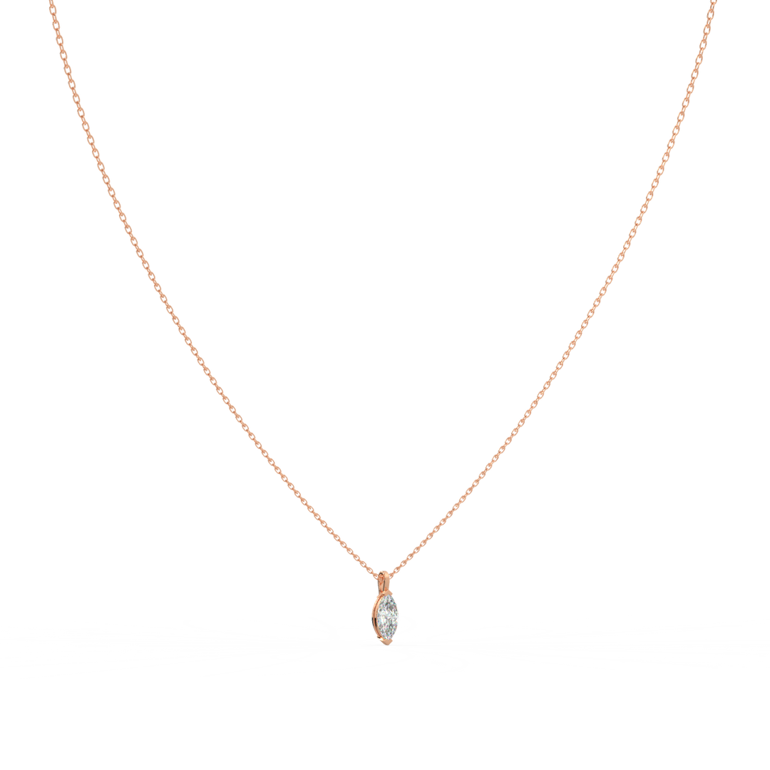 Solitaire Marquise Lab Grown Diamond Pendant by Stefee