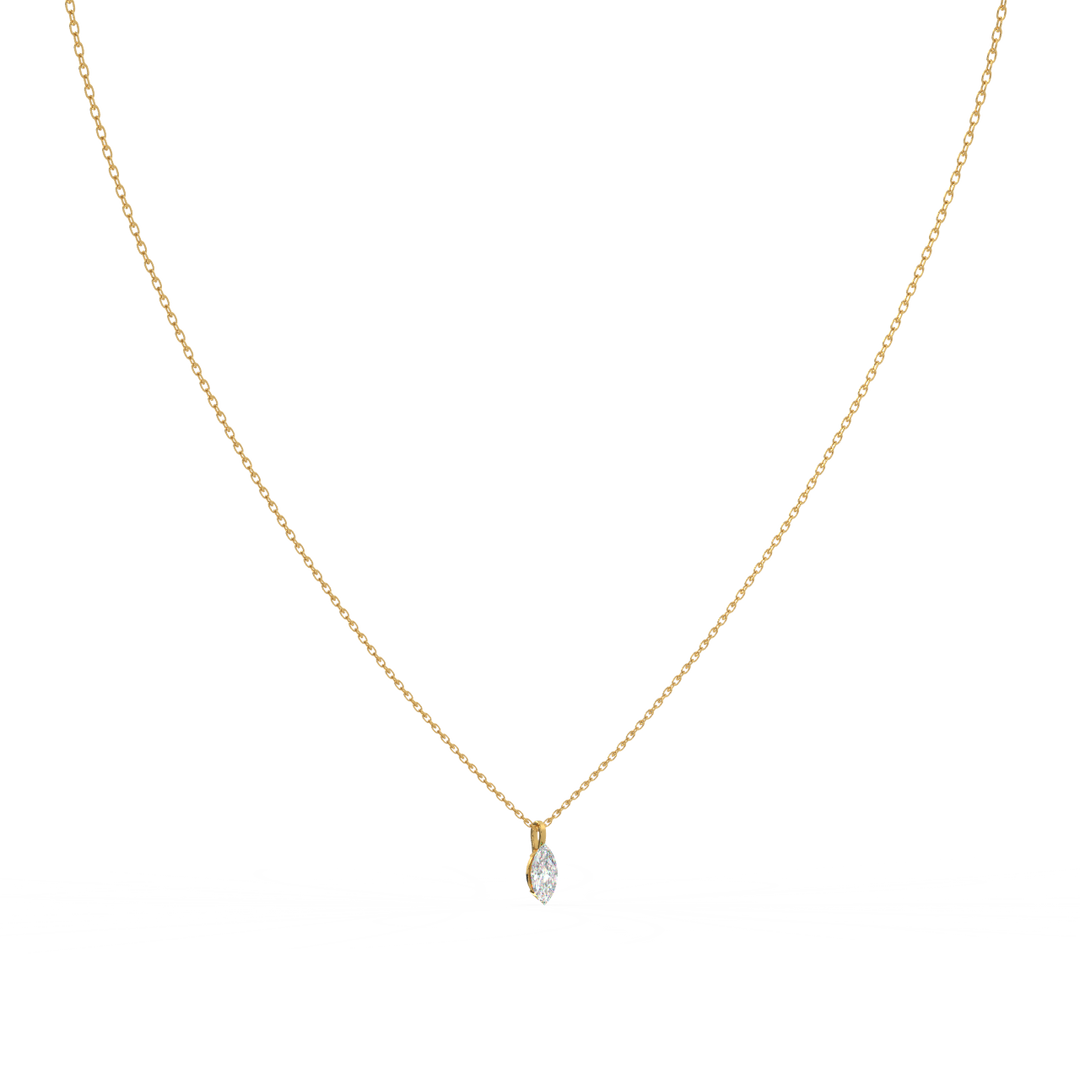 Solitaire Marquise Lab Grown Diamond Pendant by Stefee