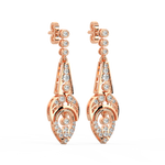Load image into Gallery viewer, Elegant Chain Lab Grown Diamond Drop Earrings by Stefee Jewels