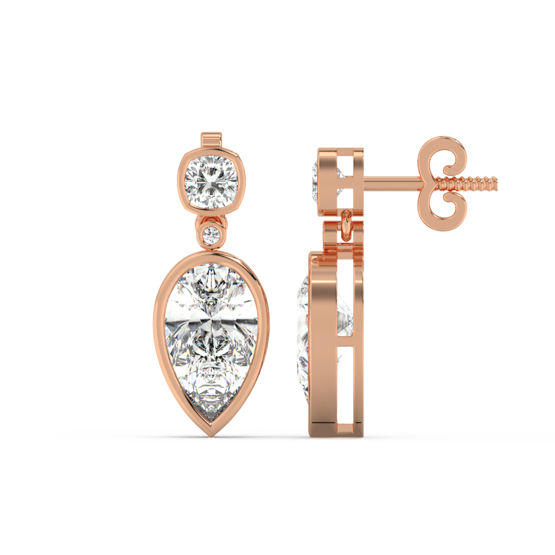 The Leafy  Lab Grown Diamond Earrings By Stefee Jewels
