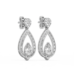 Load image into Gallery viewer, Subburst Pearl Lab Grown Diamond Drop Earrings by Stefee Jewels