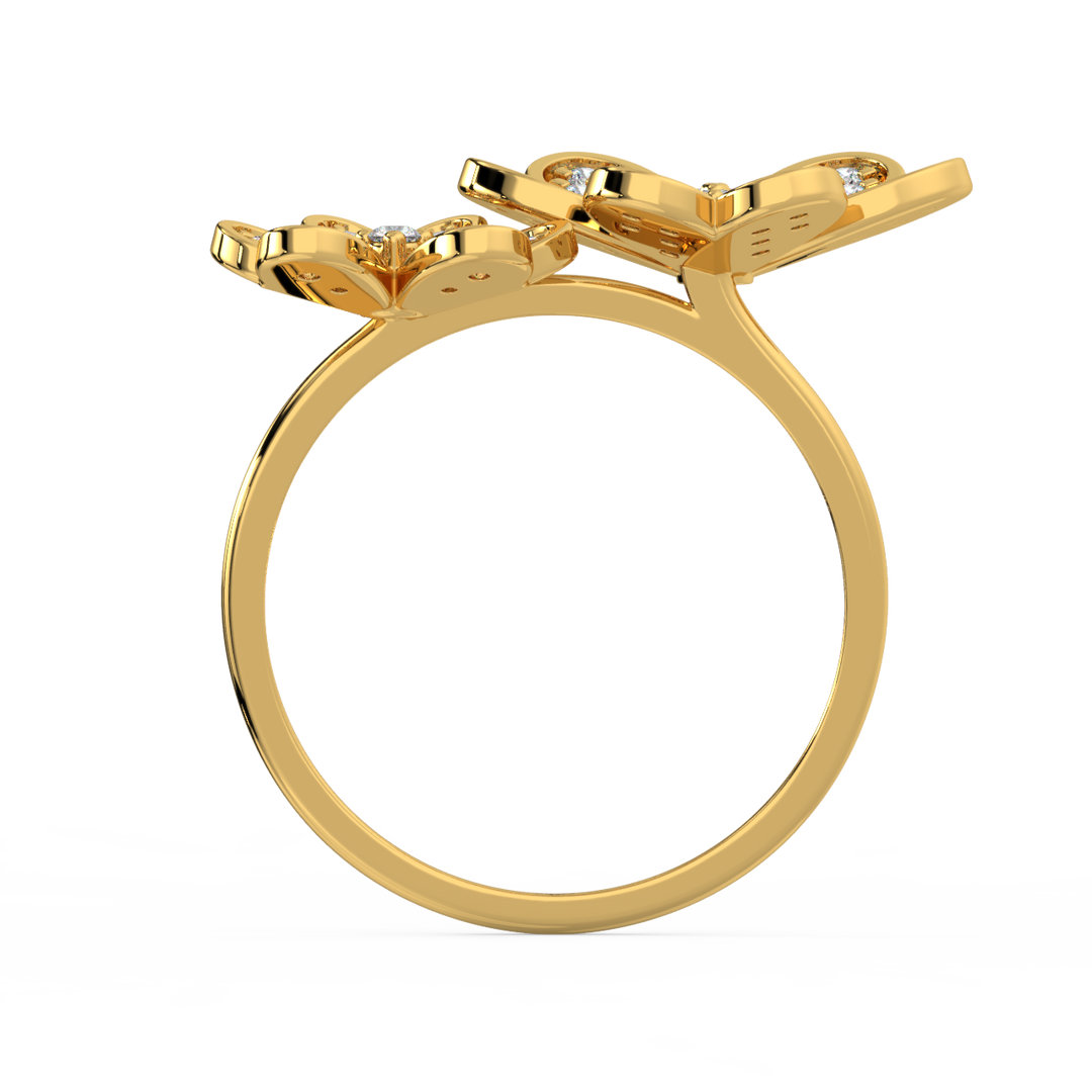 Complimenting Flowers Lab Grown Diamond Ring by Stefee Jewels