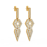 Load image into Gallery viewer, Shining Splendor Lab Grown Diamond Drop Earrings by Stefee Jewels