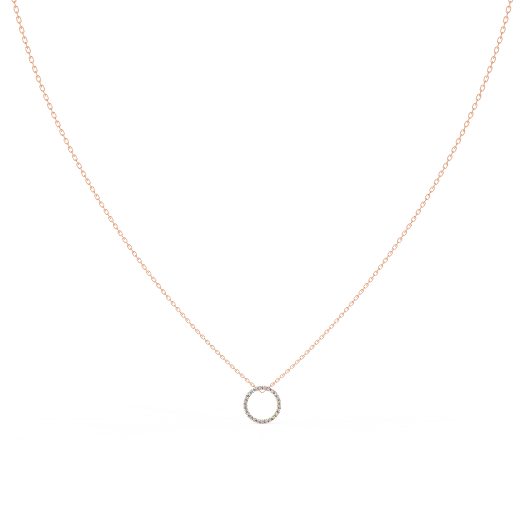 Mini Circle Lab Grown Diamonds Pendant by Stefee