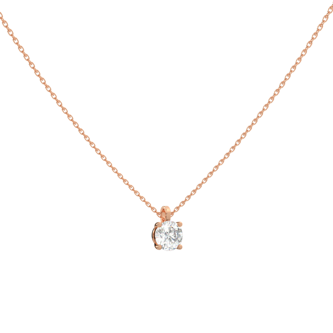 Solitaire Round Lab Grown Diamond Pendant by Stefee