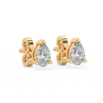 Load image into Gallery viewer, Solitaire Pear Lab Grown Diamond Studs Earrings by Stefee
